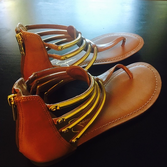 Jessica Simpson Shoes - Jessica Simpson Gold Sandals